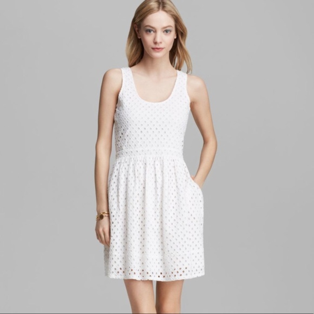 Joie Natrina Diamond Eyelet Dress